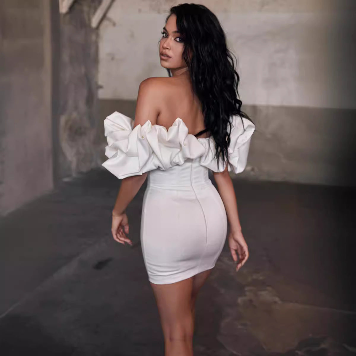 Stylish Pure Color Slim Fit Dress Dresses