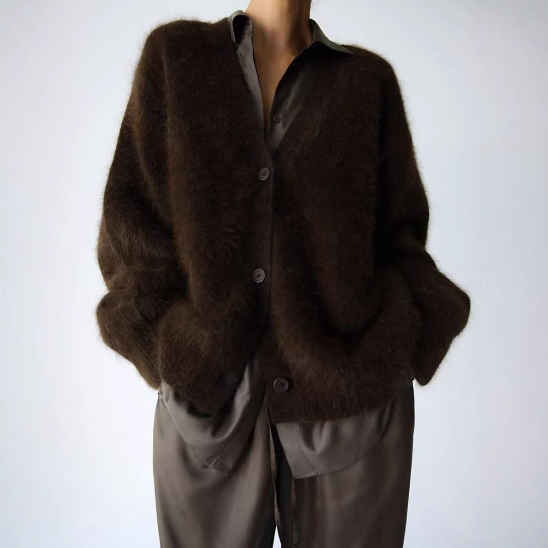 Women's Knitted Lazy Loose Long Sleeve Coats