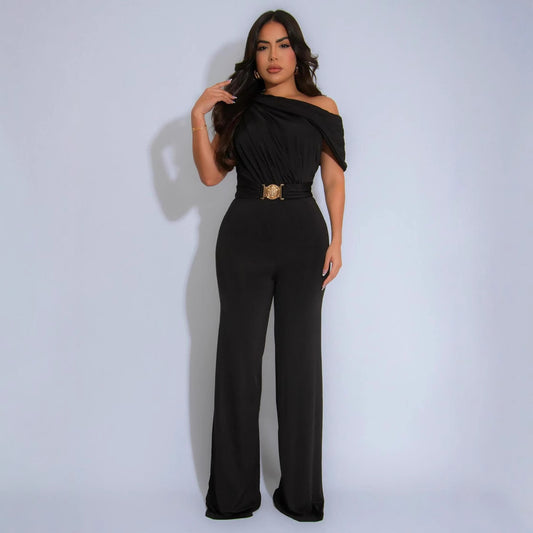 Women's Wear Solid Color Slim Fit Casual Jumpsuits