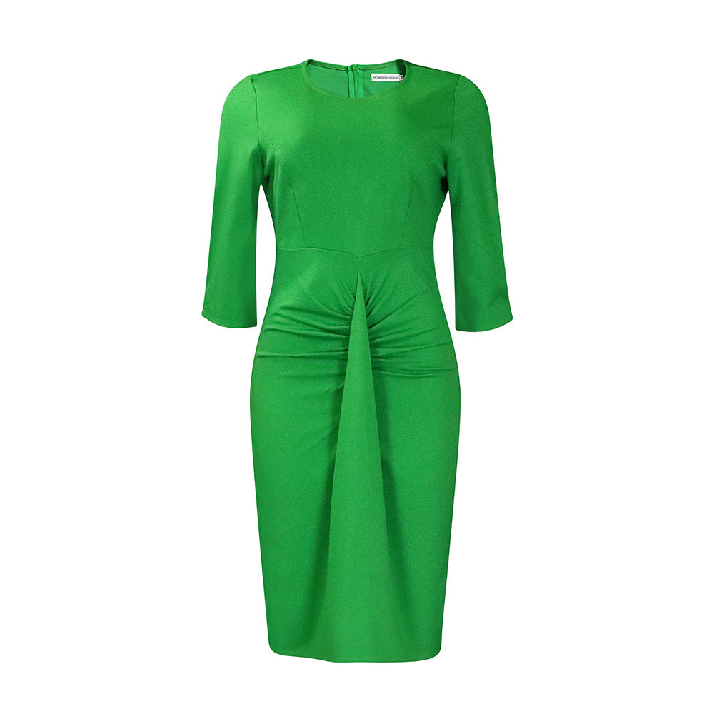 Sleeve Fashion Temperament Commute Sheath African Dress