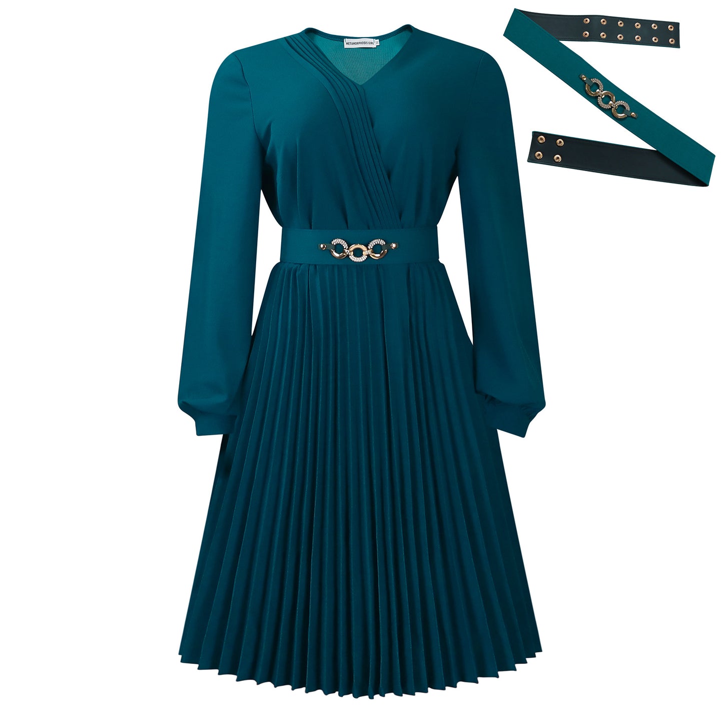 Fashion Elegant Solid Color Pleated African Plus Size