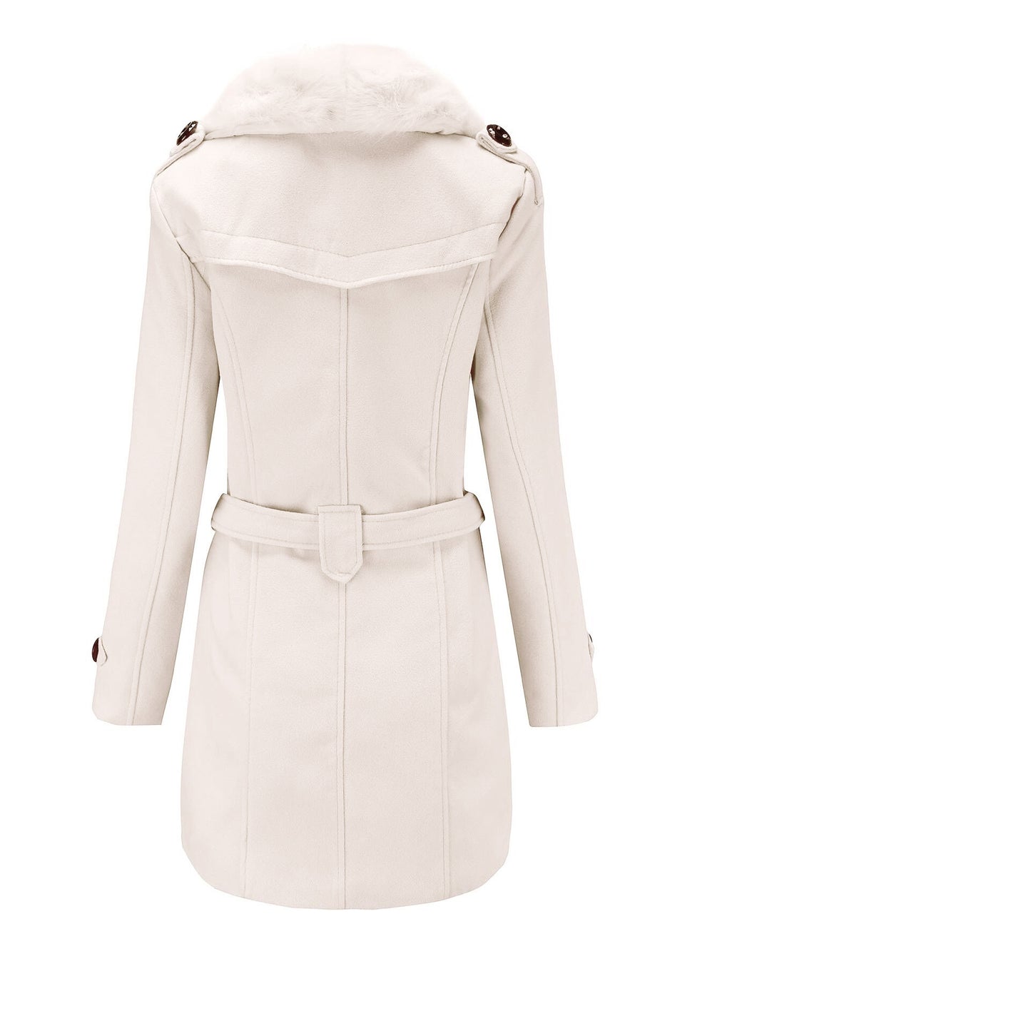 Women's Winter Big Fur Collar Double-faced Goods Coats