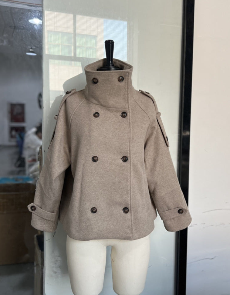 Comfort Casual Versatile Stand Collar Breasted Coats