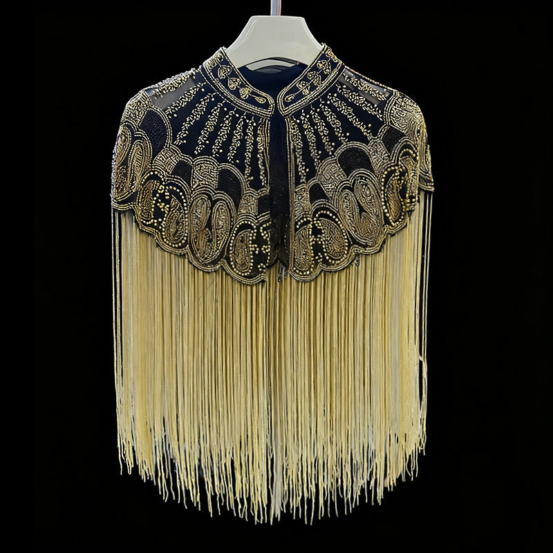 Women's Style High-grade Waistcoat Niche Beaded Tassel Coats