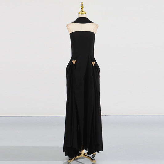 High-grade Dress Summer Tube Twisted Buckle Dresses