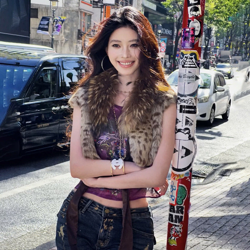 Women's Style Hot Loose Fashion Design Leopard Coats