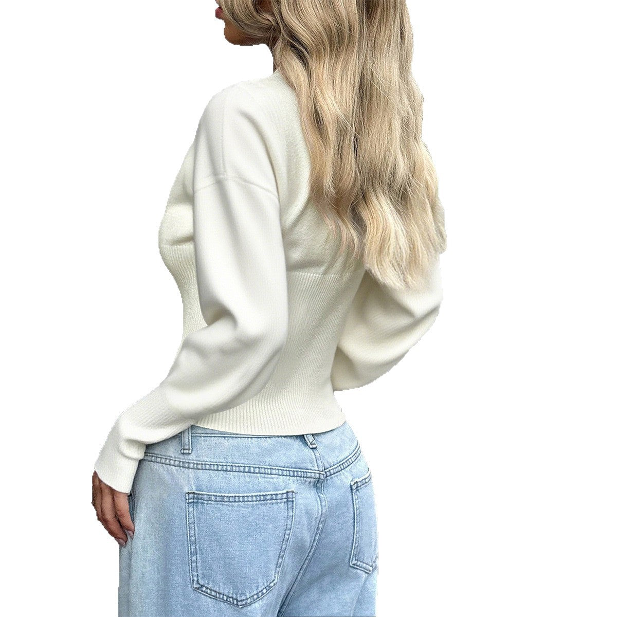 Women's Leisure Commute Button Solid Color Base Sweaters