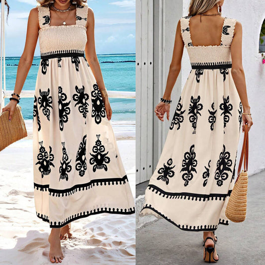 Women's Beach Dress Holiday Style Printing Dresses