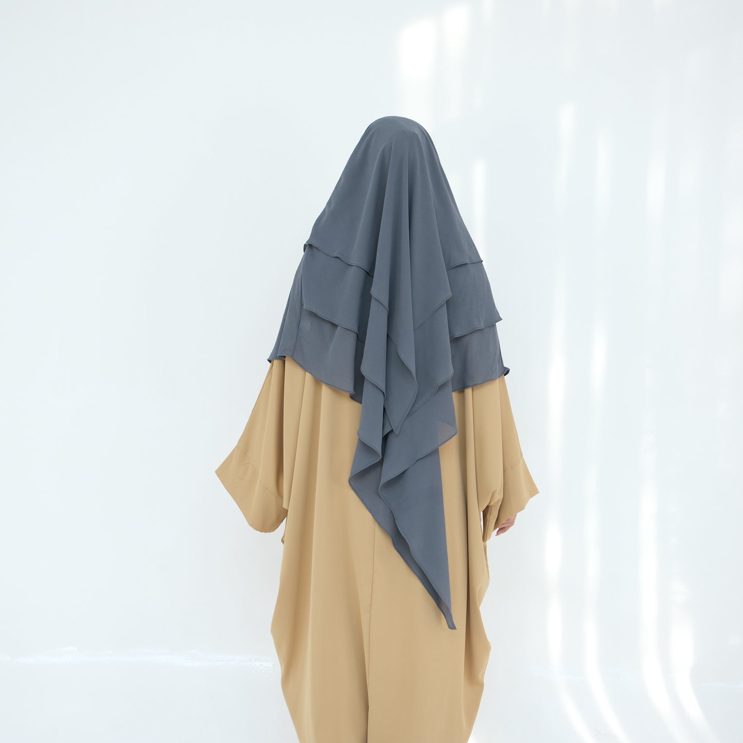 Ruffled Big Swing Headscarf Solid Color Dresses
