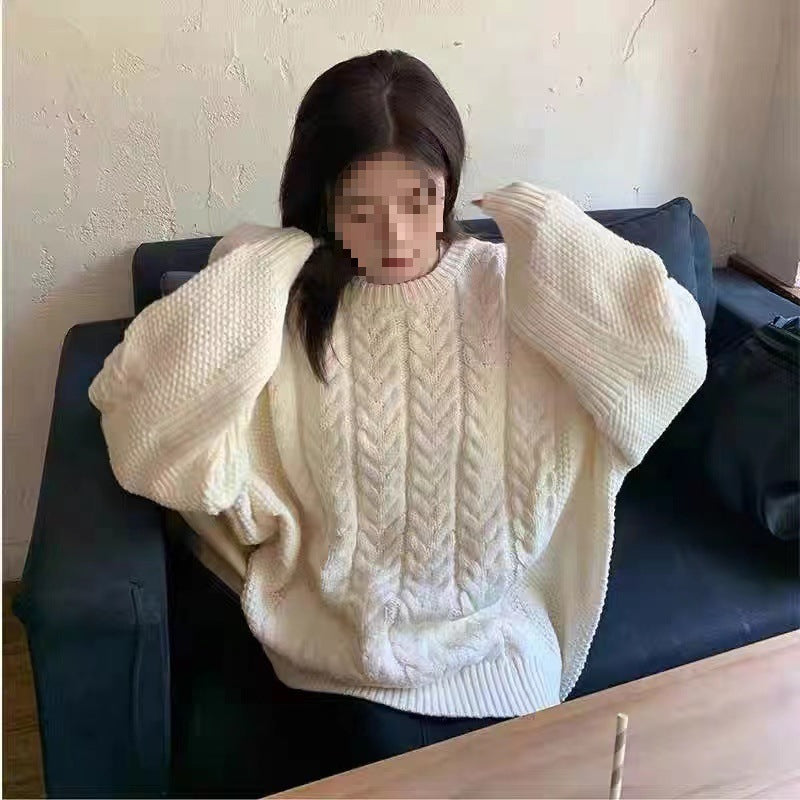 Women's Advanced Design Sense Niche Lazy Solid Color Loose Temperament Sweaters