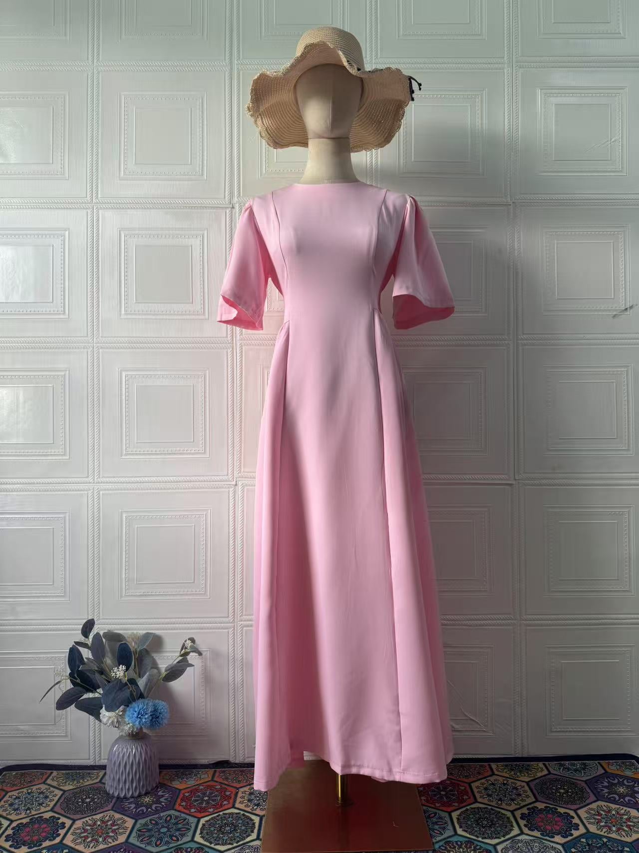 Women's Sweet Elegant Sleeve Long Dress Soft Dresses
