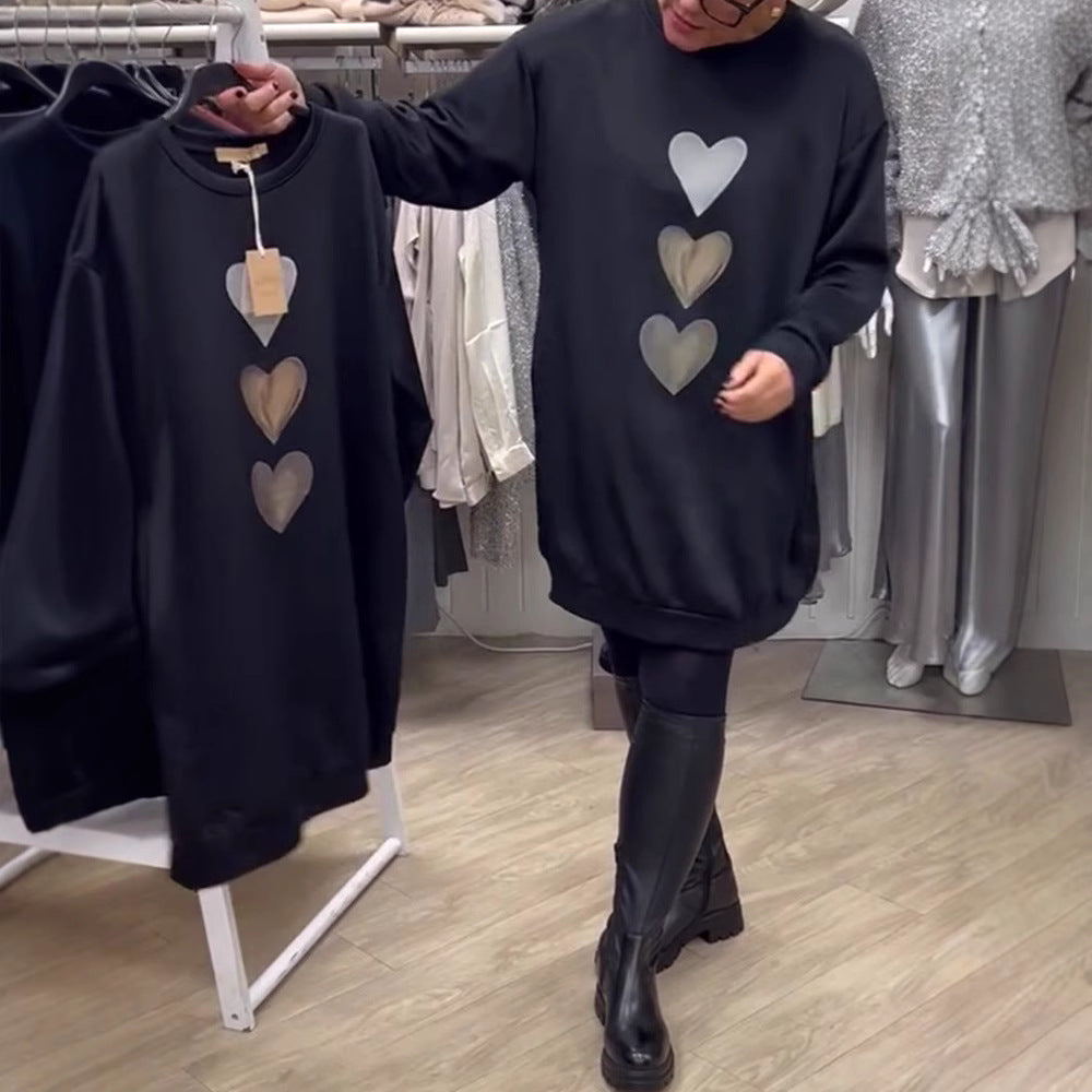 Women's Fashionable Round Neck Long Sleeve Casual Clothing