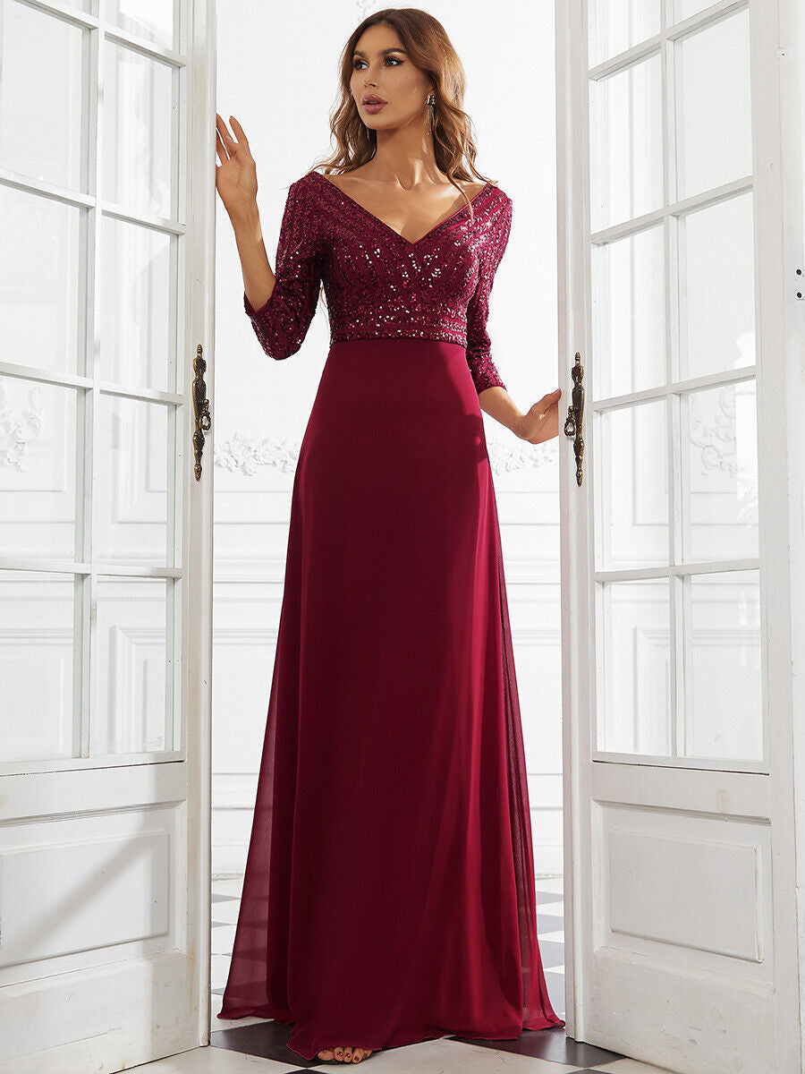 Women's Chiffon Double Dress A- Line Large Dresses