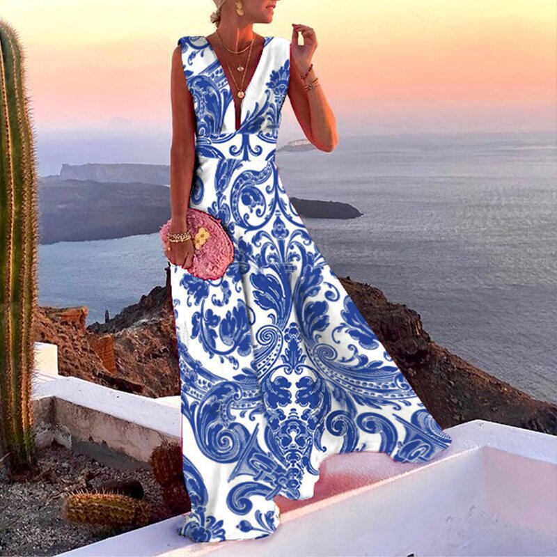 Women's Fashion Solid Color Popular Pattern Mid Dresses