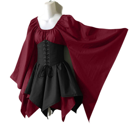Flared Sleeves Long Medieval Renaissance Dress Dresses
