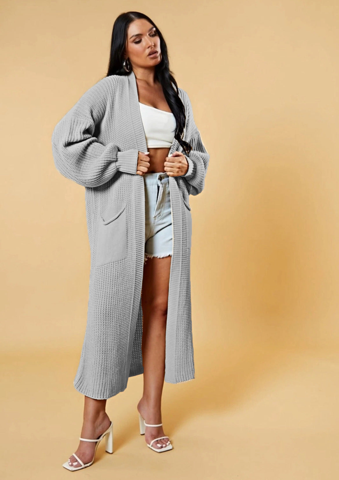 Elegant Popular New Long Pocket Loose Women's Sweater
