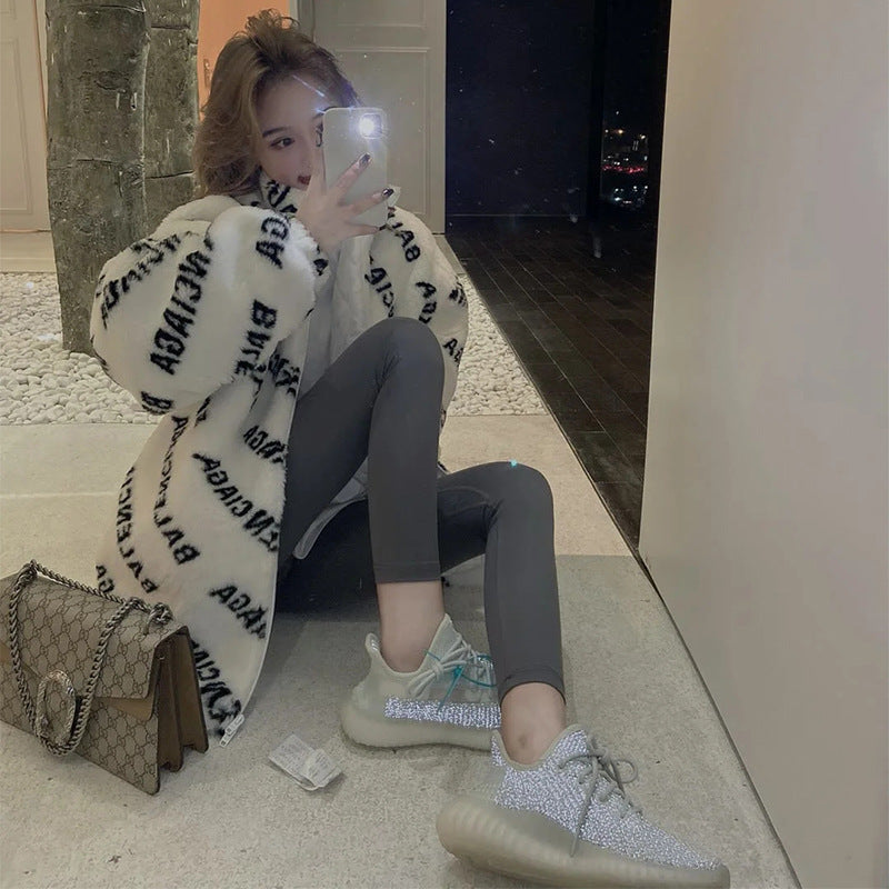 Women's Wool Fried Street Imitation Fur Loose Coats