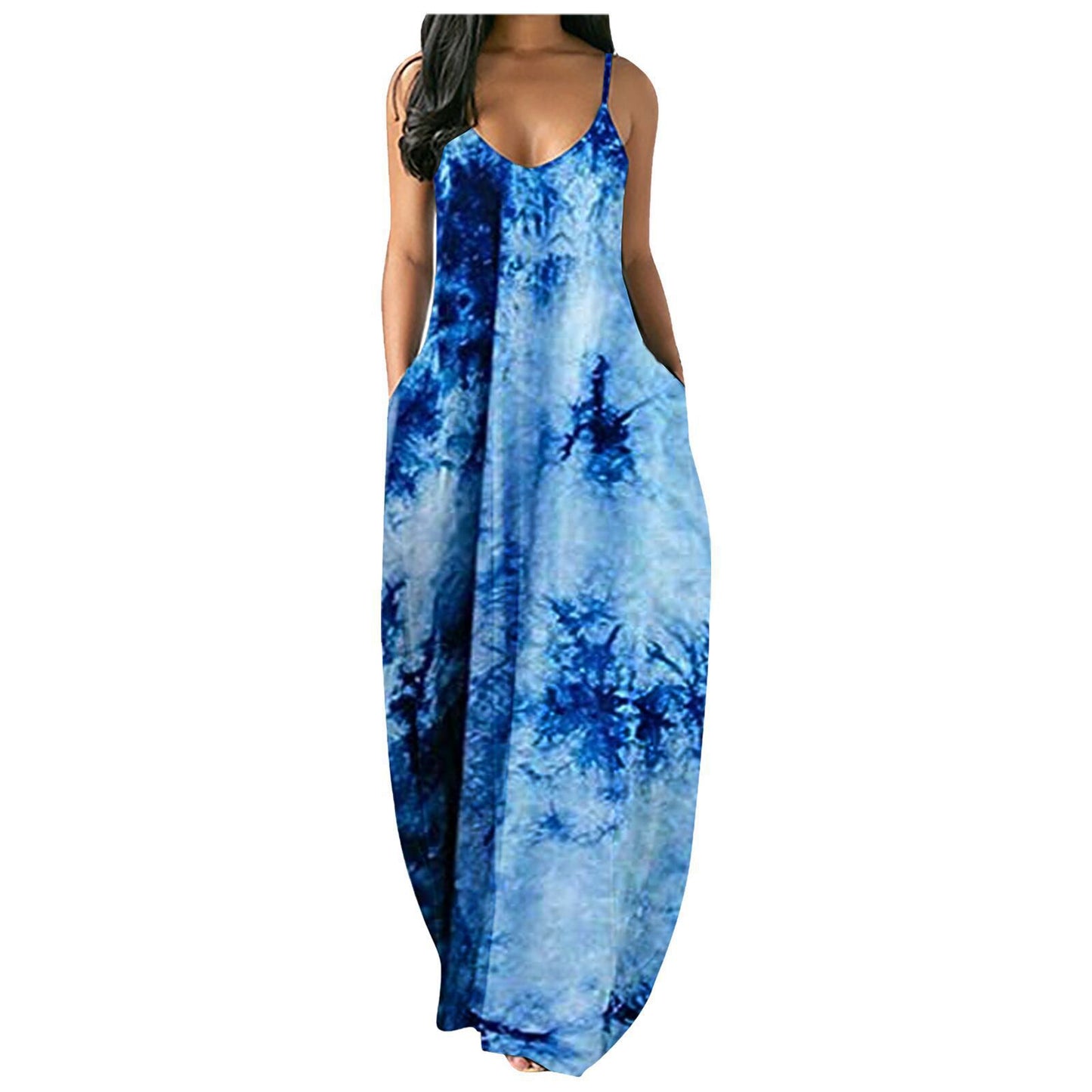 Durable Women's Printed Strap Loose Long Dress
