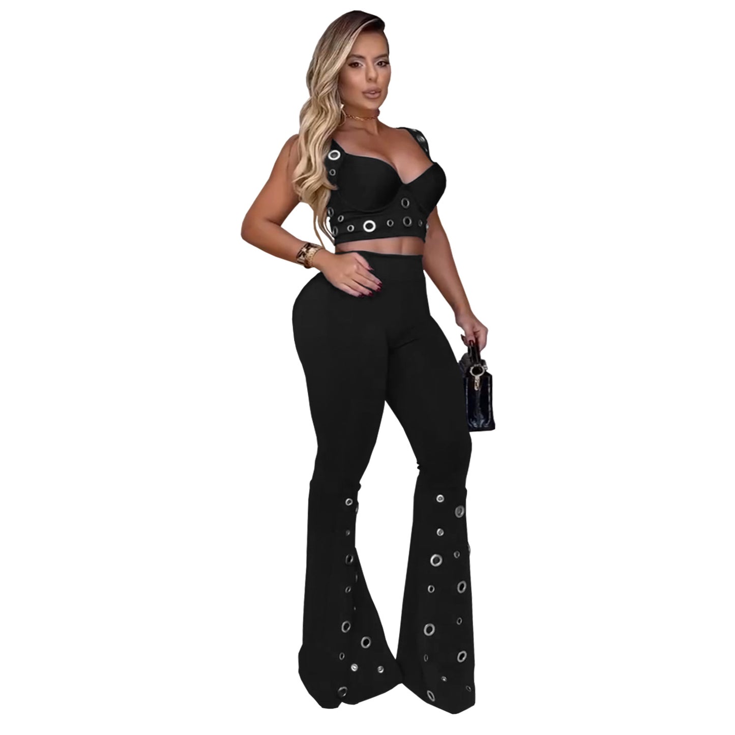 Women's Wear Temperament Sexy Wide Leg Trousers Suits
