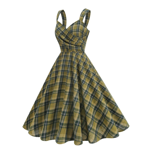 Autumn Hepburn French Style Vintage Crumpled British Dresses