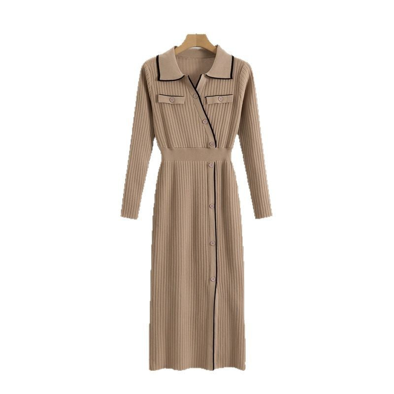Women's Classic Style High-grade Adult Lady Like Woman Knitted Dress