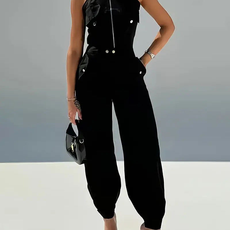 Women's Summer Sexy Halter Working Two-piece Pants