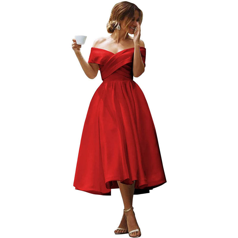 Attractive Comfortable Satin Dress Elegant Simple Wedding Dresses