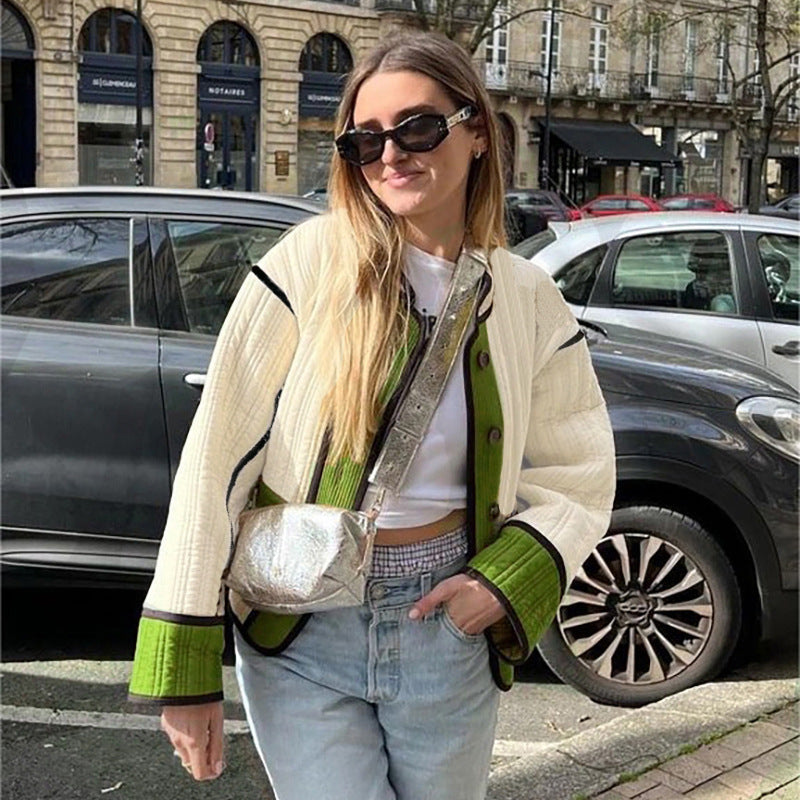 Women's Charming Creative Fashion Color Contrast Coats