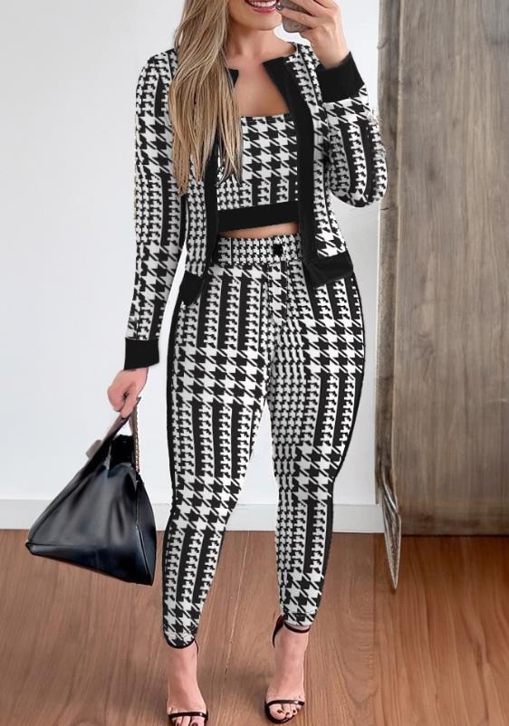 Women's Creative Style Street Hipster Tights Three-piece Suits