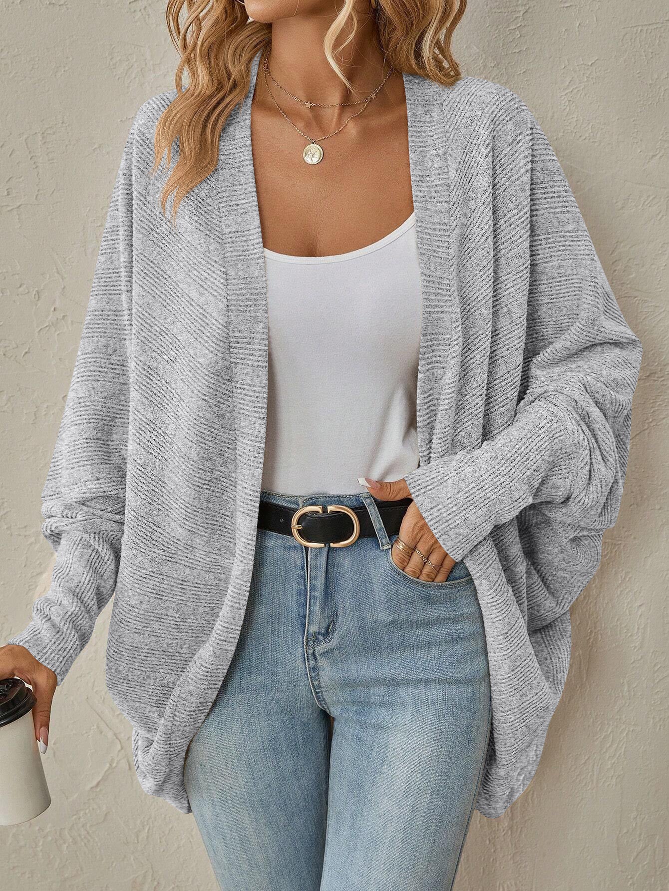 Elegant Women's Knitted Solid Color Mid-length Women's Sweater