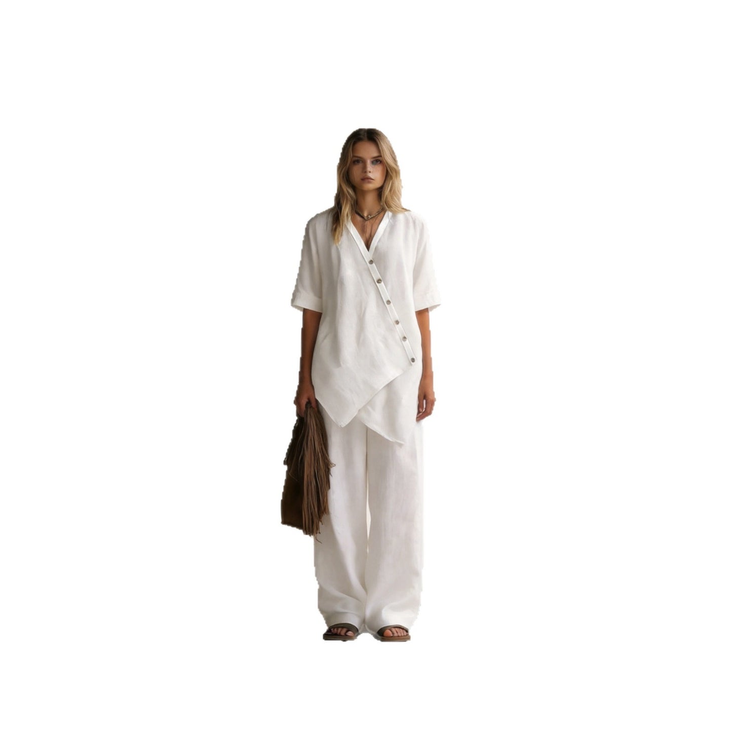 Women's Irregular Shirt Loose Sleeve For Fashion Casual Suit