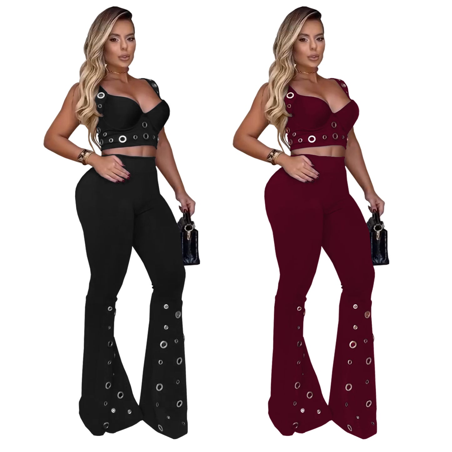 Women's Wear Temperament Sexy Wide Leg Trousers Suits