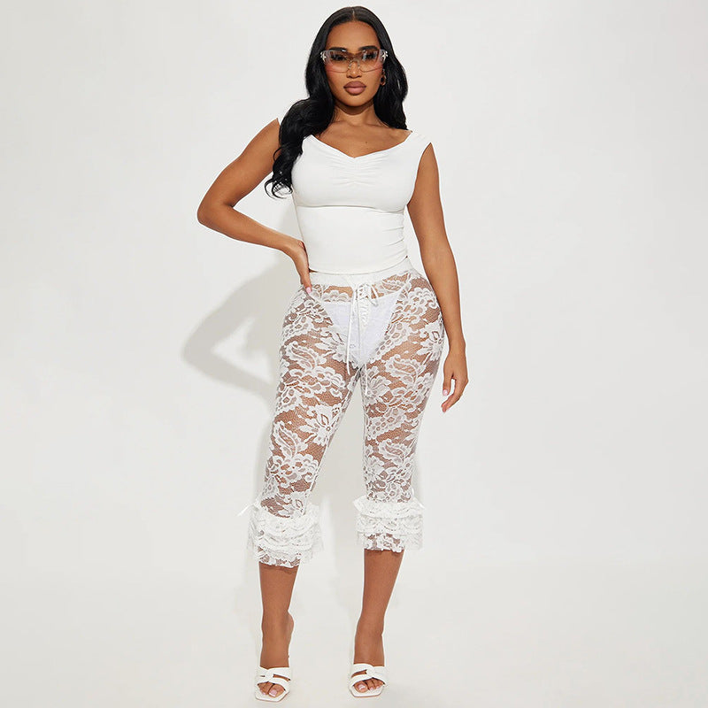 Women's Summer Sexy Hot Lace Casual Pants