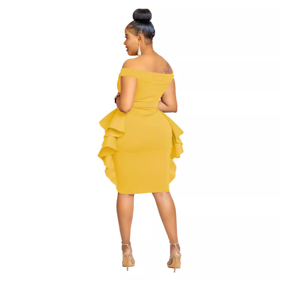 Beautiful Women's Solid Color Stringy Seedge Dress