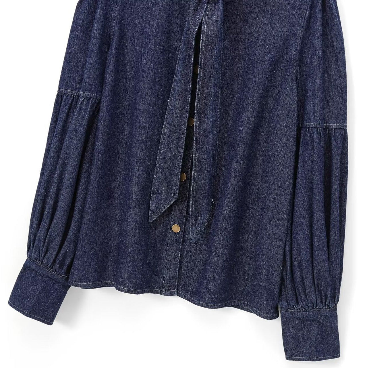 Women's Style Retro Lace Up Bow Design Blouses
