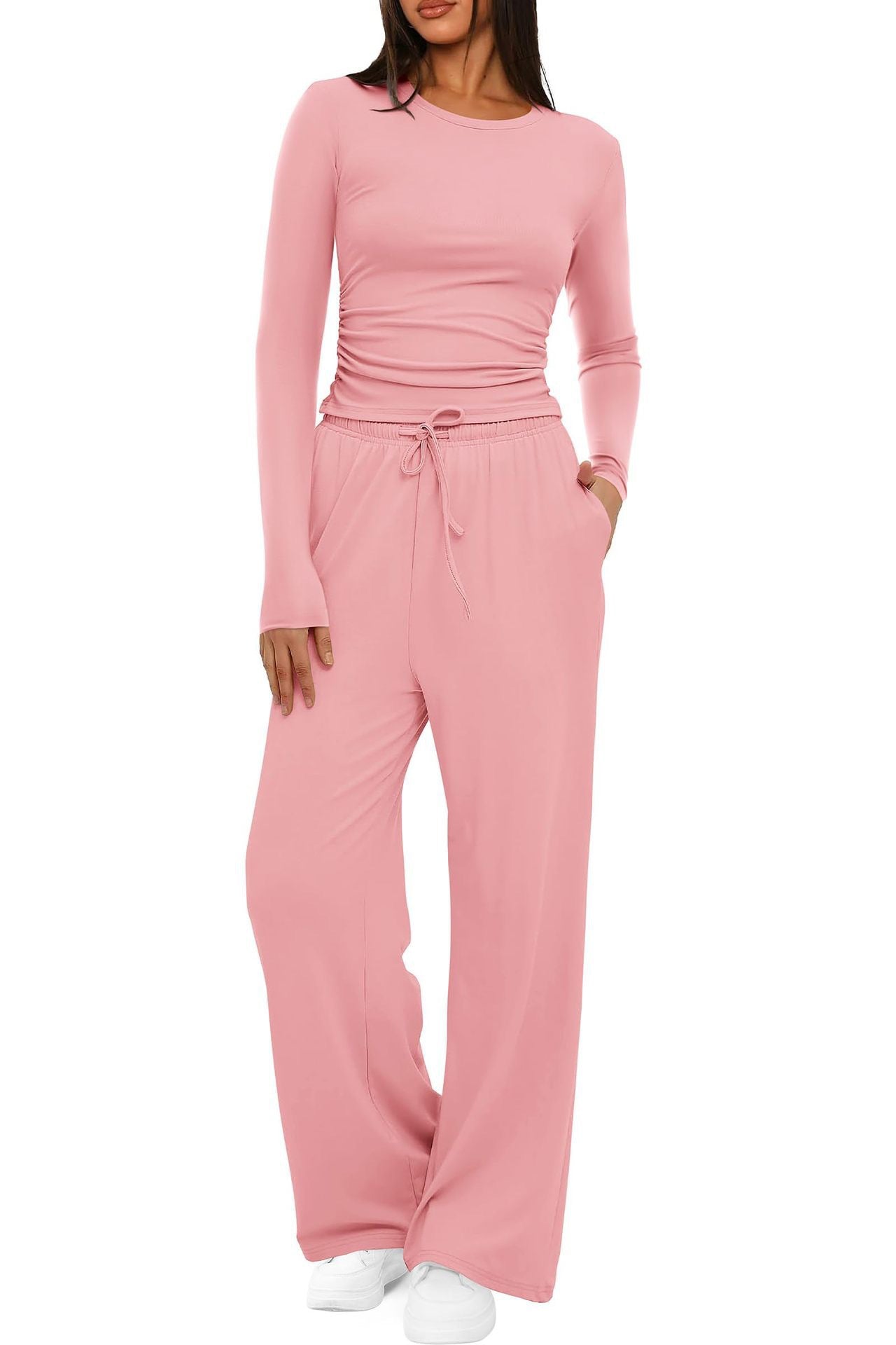 Fashion Women's Asymmetric Design Long-sleeved Sportswear Fashion Casual Suit