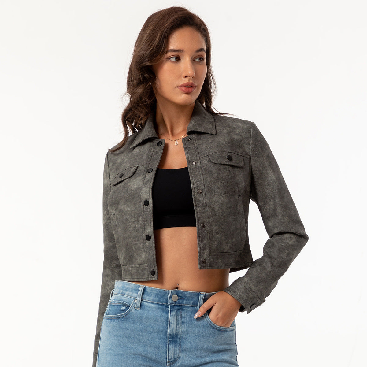 Women's Thin Leather Casual Fashion Popular Daily Jackets