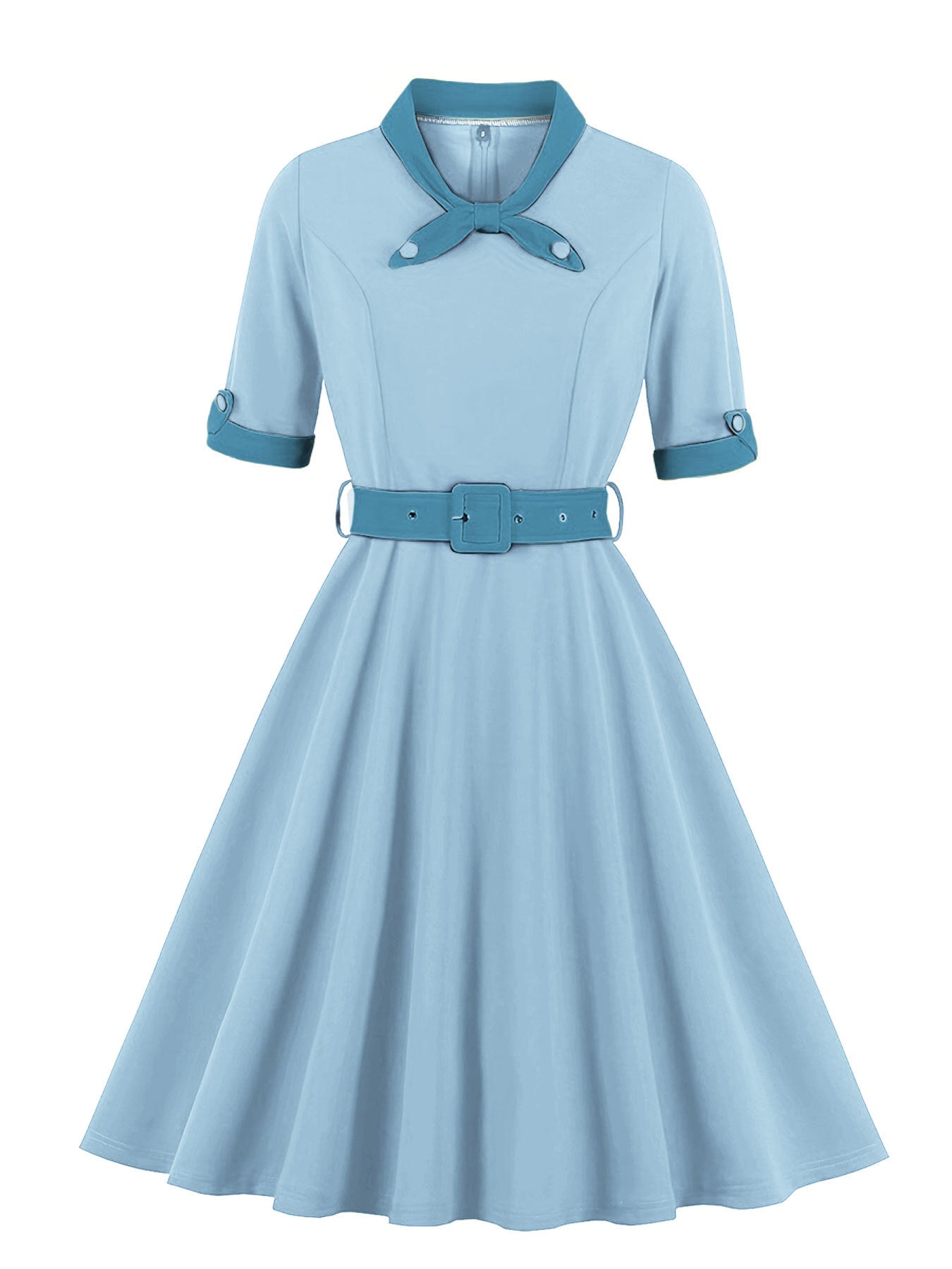 Autumn Patchwork Large Swing Dress Source Dresses