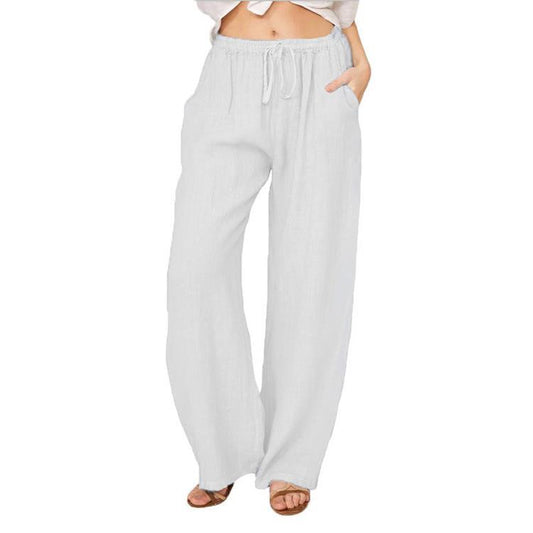 Women's Loose Cotton Linen Casual Trousers Plus Size