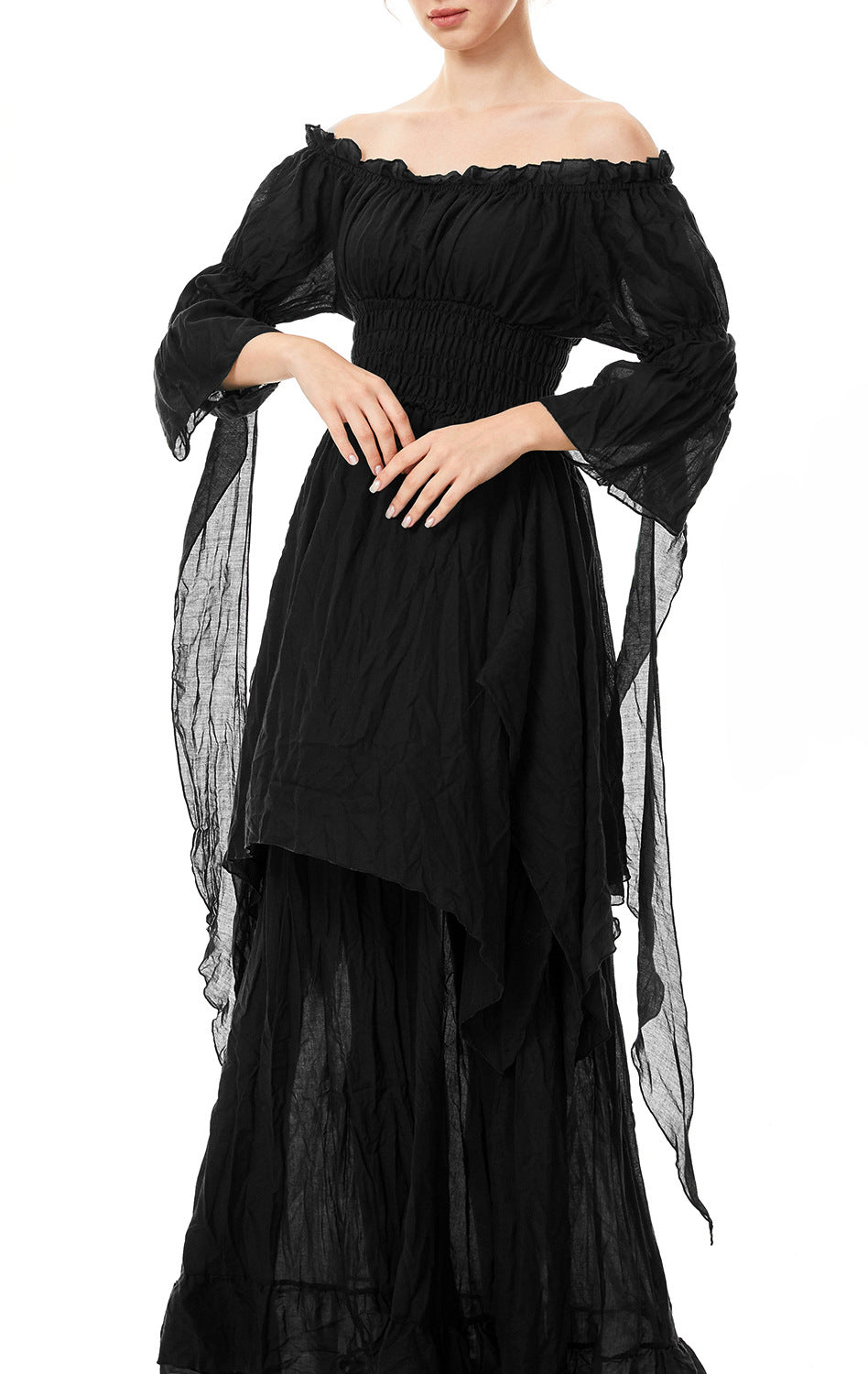 Medieval Halloween Revival Dress Tied Waist Dresses