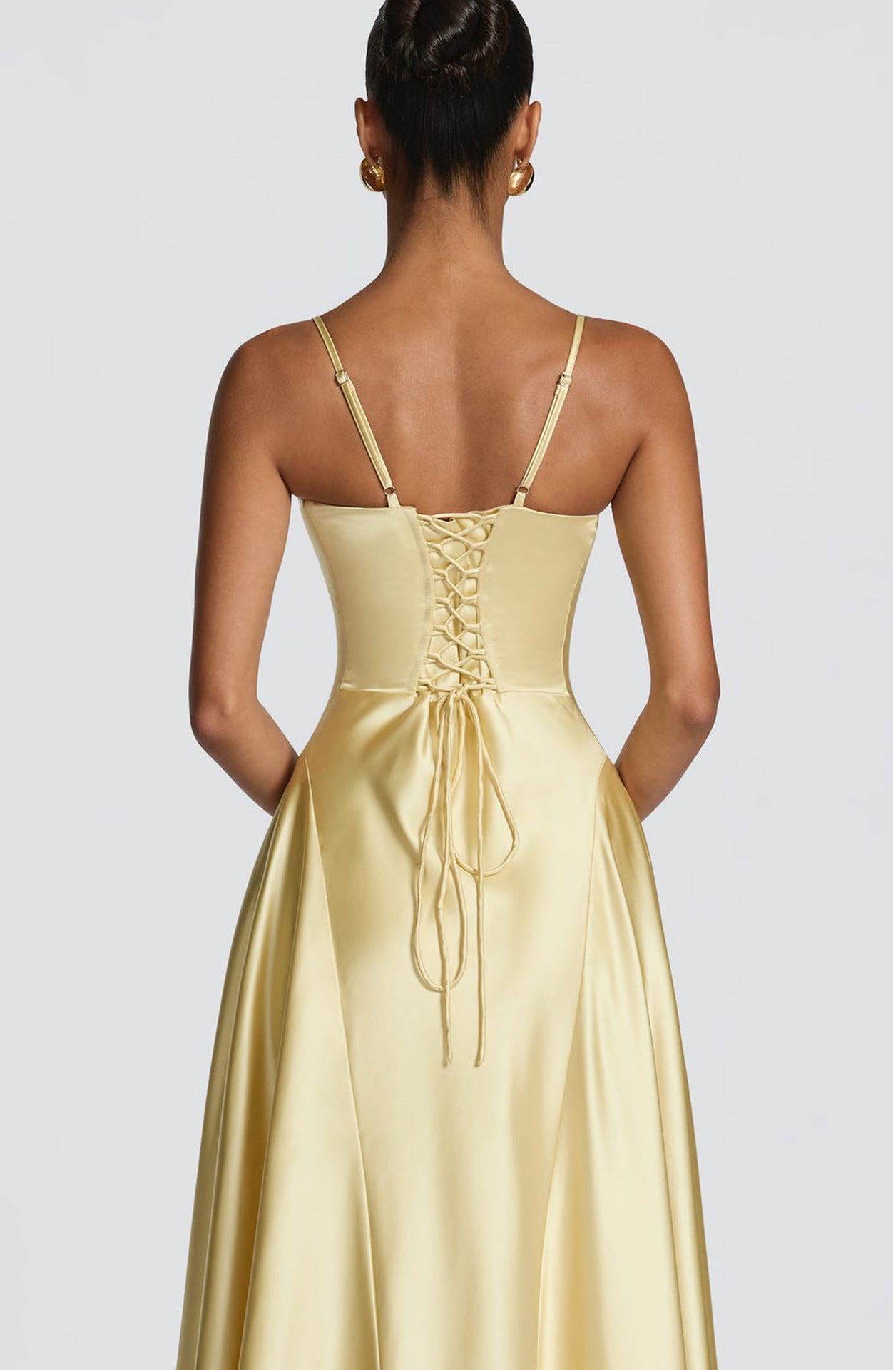 Women's Style Sexy Deep V Large Hem Satin Clothing