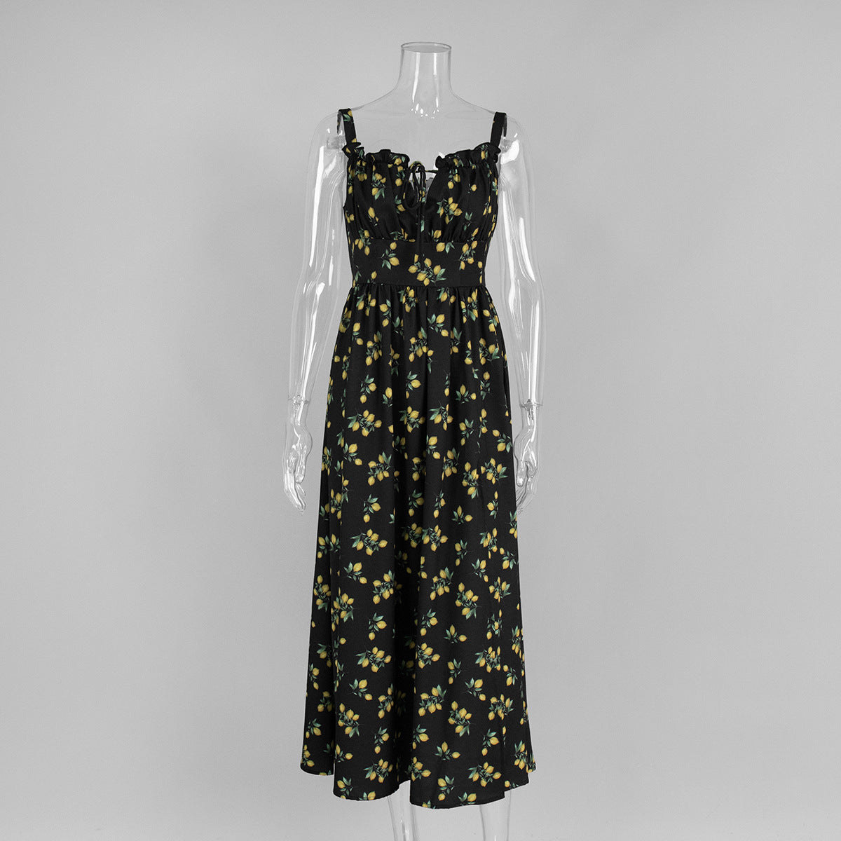 Floral Slip Dress Summer Low Collar Dresses