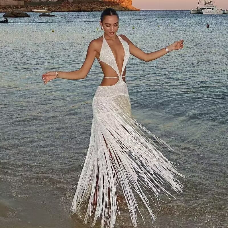 Women's Trendy Early Spring Tassel Dress Dresses