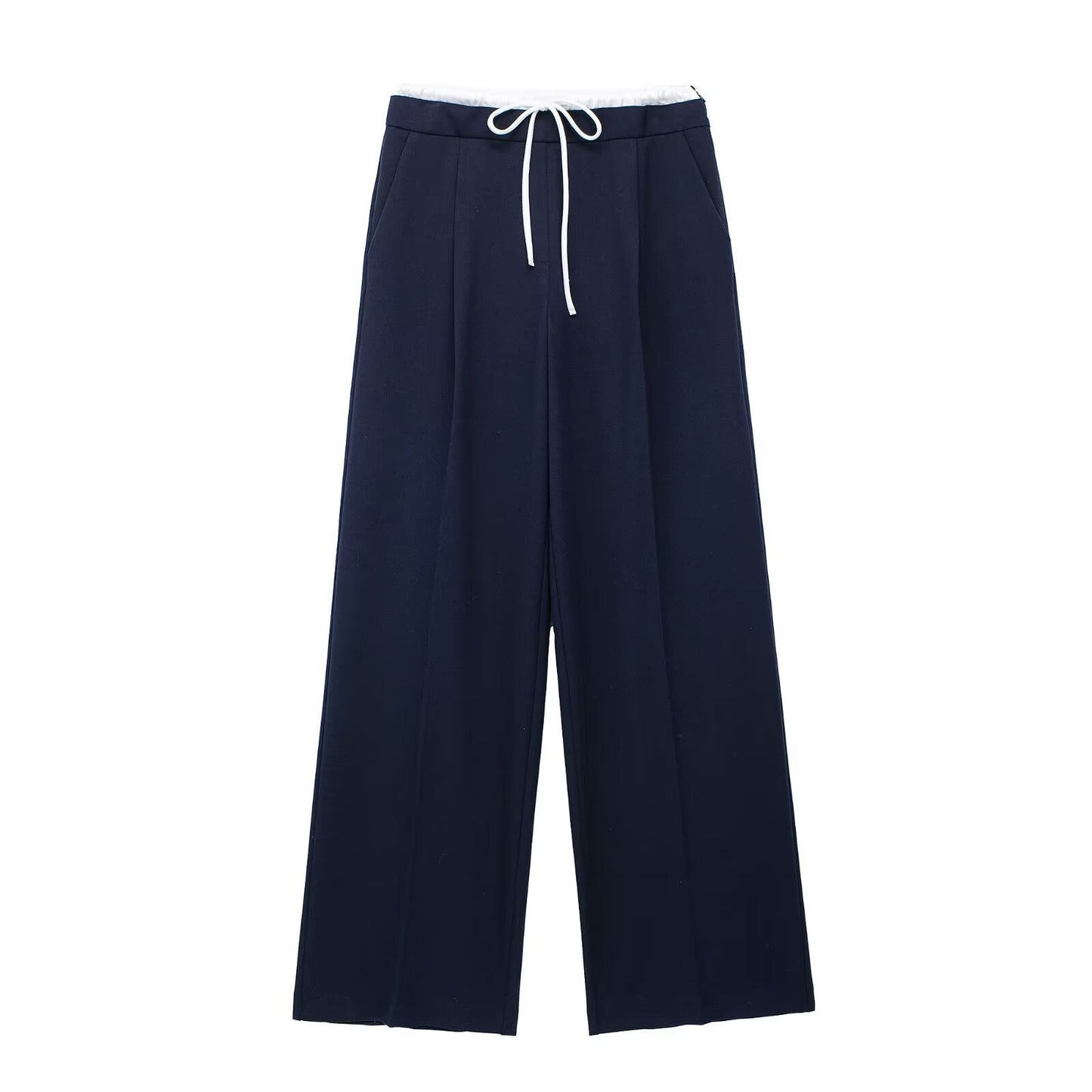 Women's Spring Waist Elastic Drawstring Design Loose Slimming Pants