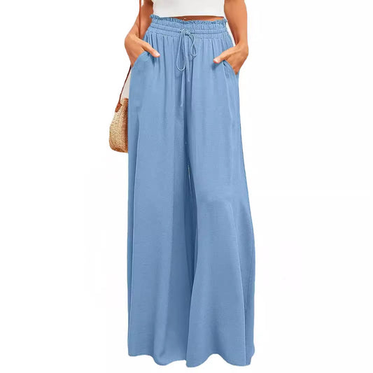 Women's Casual Wide Leg Loose Fashionable Trousers Pants