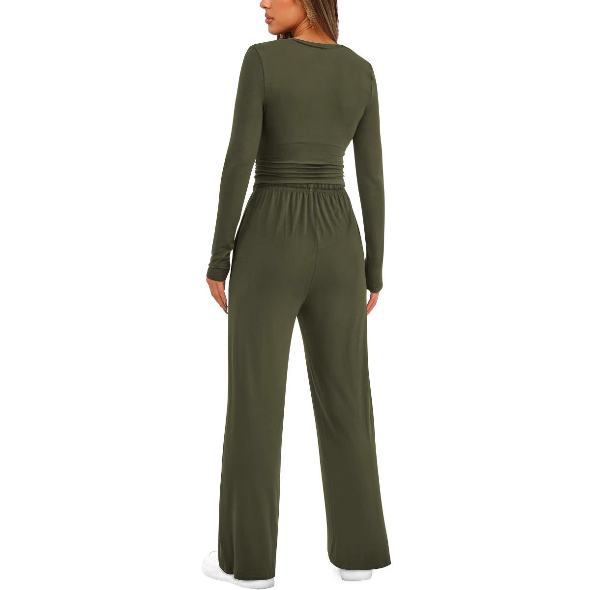 Versatile Women's Long Sleeve Solid Color Fashion Casual Suit