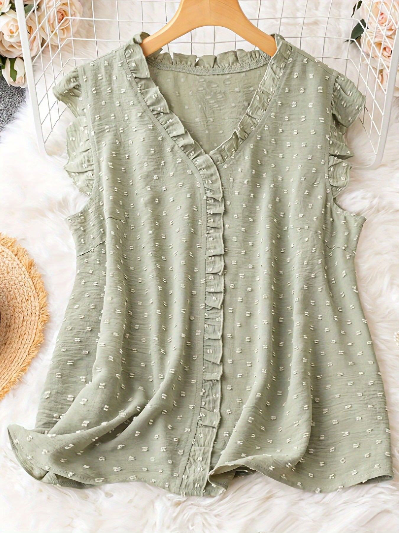 Women's Design Ruffled Loose Casual Sleeve Blouses
