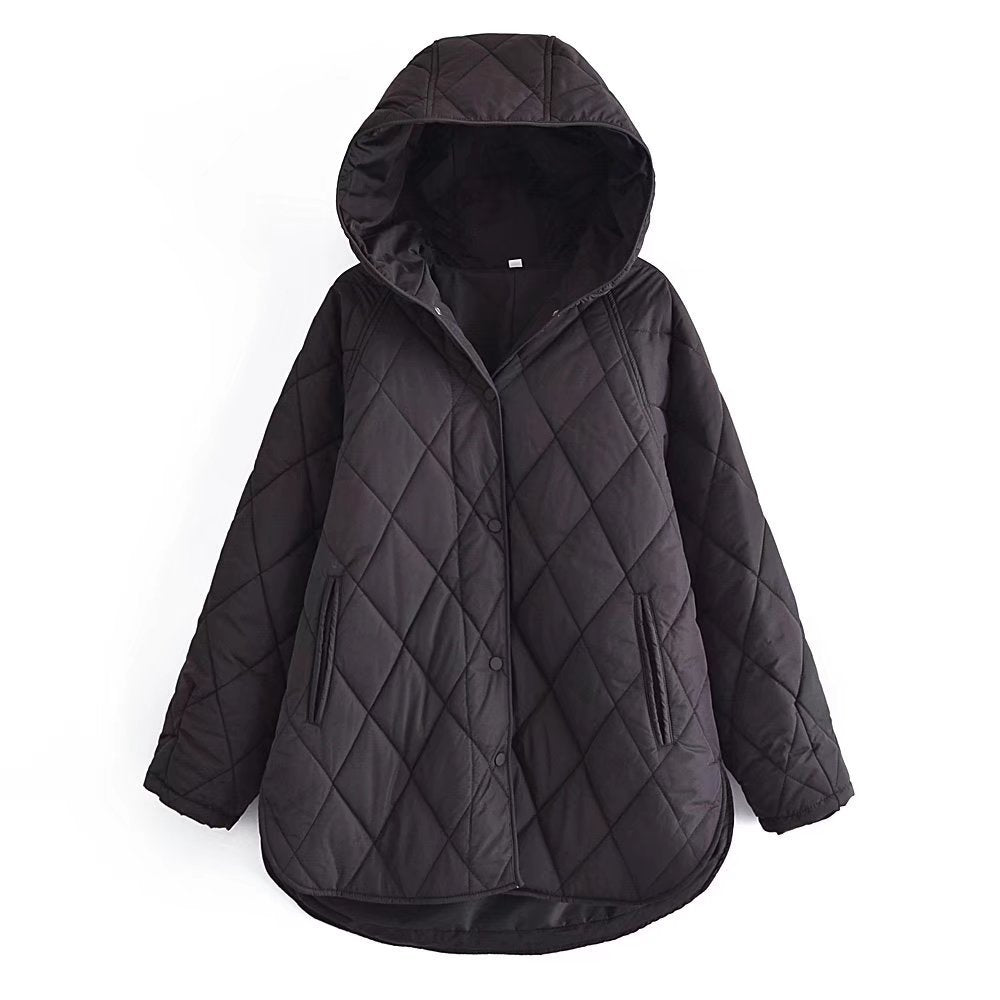 Women's Autumn Hooded Home Leisure Loose Cotton Coats