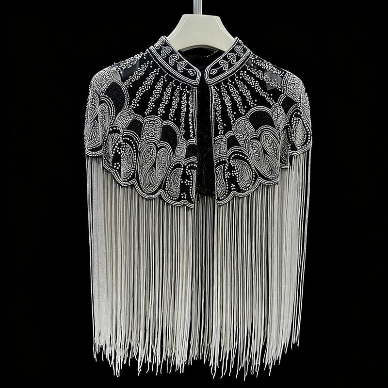 Women's Style High-grade Waistcoat Niche Beaded Tassel Coats