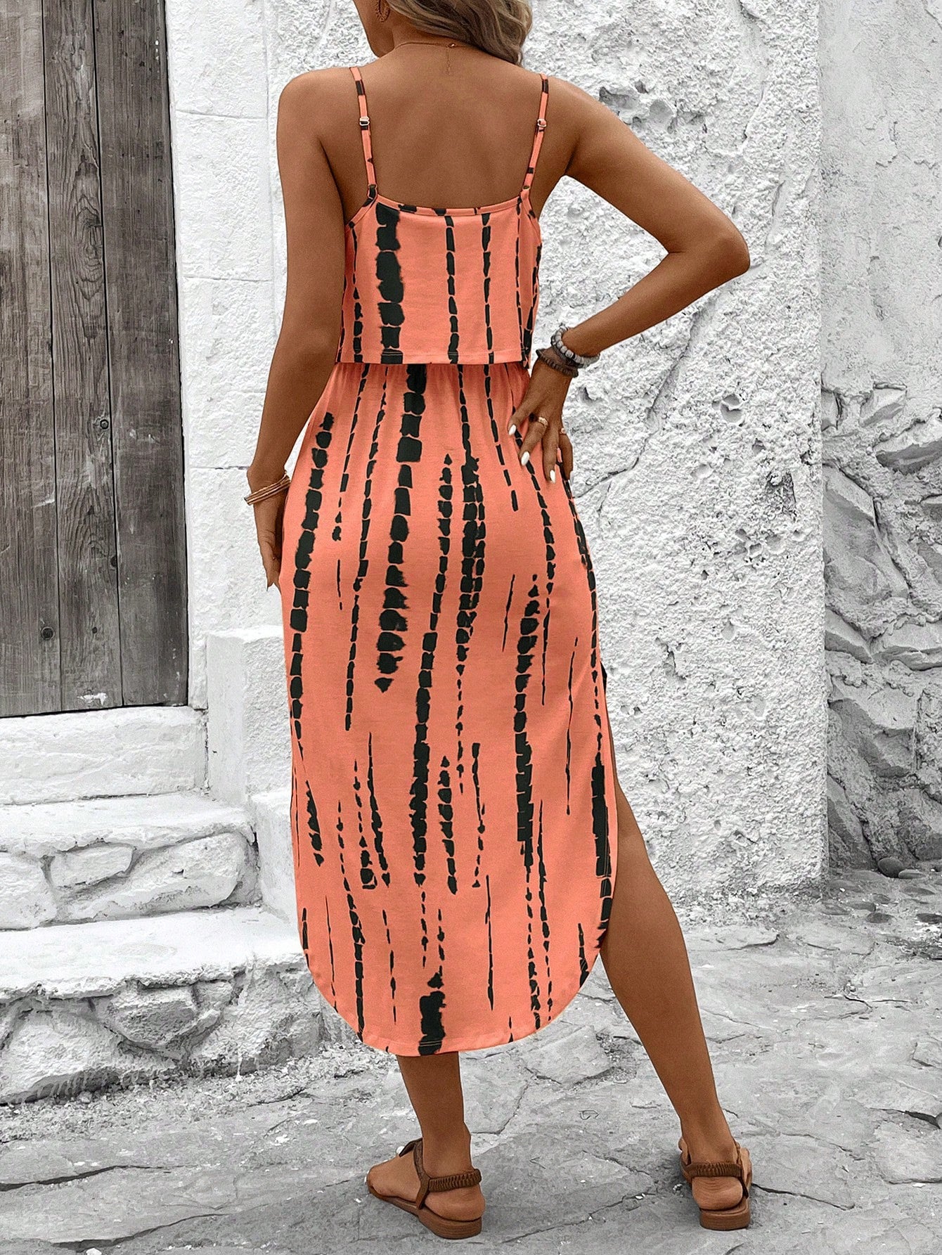 New Attractive Versatile Graceful Printing Slip Dress